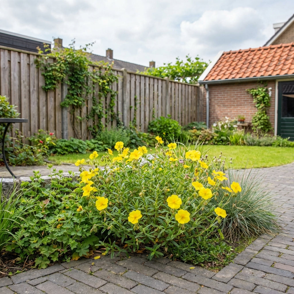 Zonneroosje (Helianthemum 'Golden Queen'.) - Tuinplanten