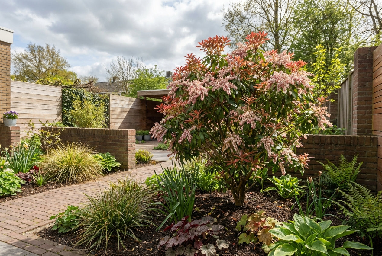 Rotsheide (Pieris jap. 'Rosalinda') - Heesters