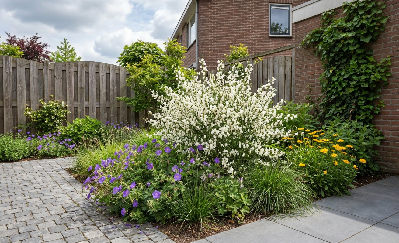 Brem (Cytisus praecox 'Albus') - Heesters