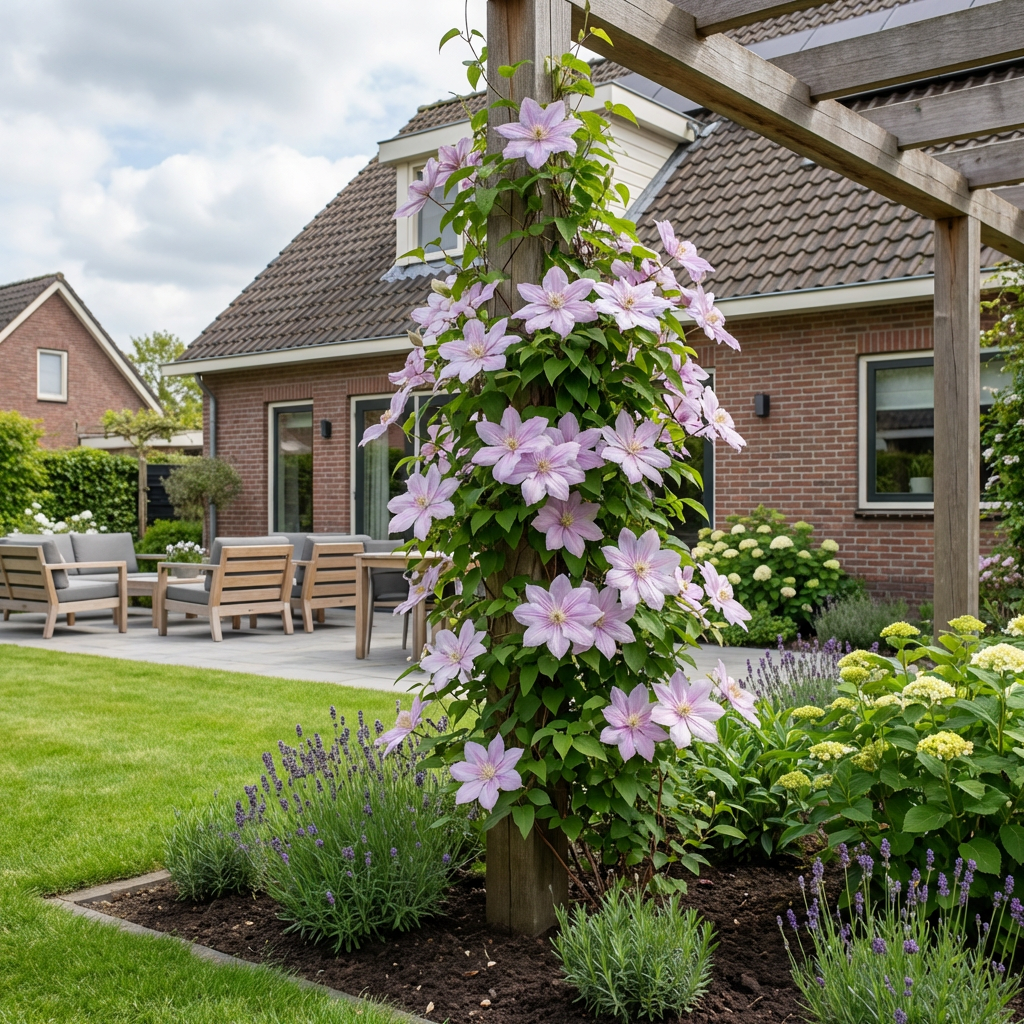 Klimplant Clematis Margaret Hunt (Bosrank) - Klimplanten