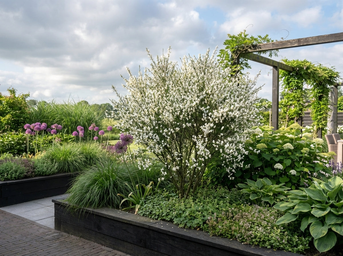 Brem (Cytisus praecox 'Albus') - Heesters