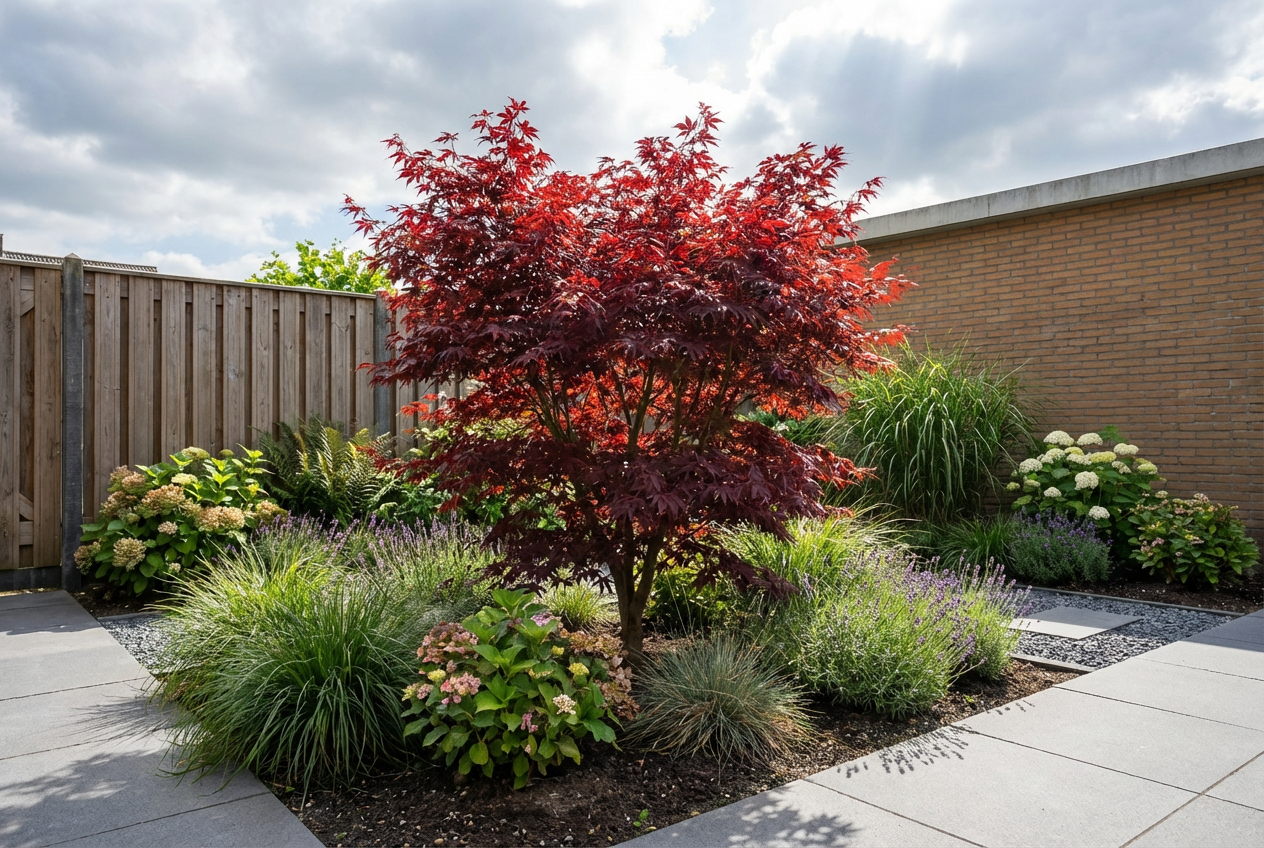 Japanse Esdoorn (Acer palmatum ‘Atropurpureum’) - Japanse Esdoorn