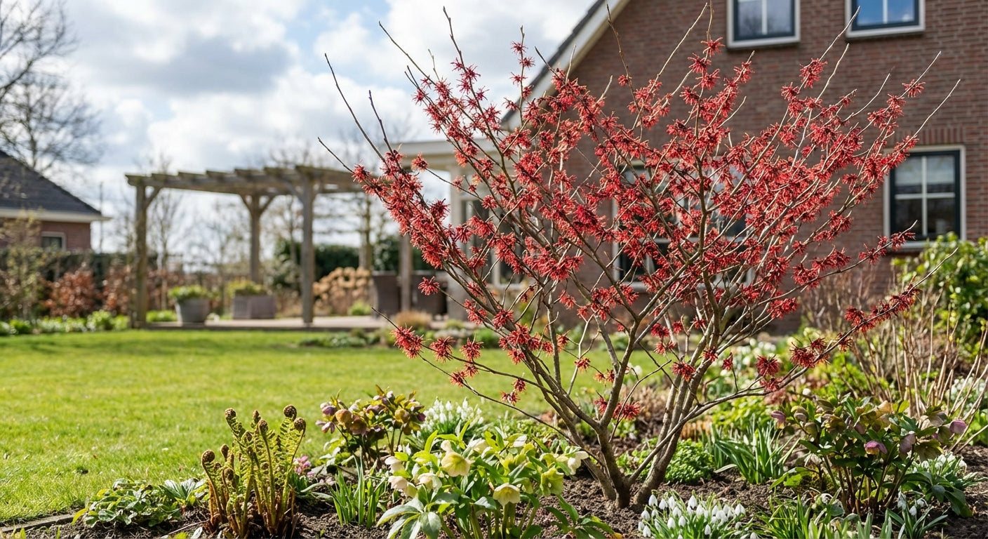 Toverhazelaar (Hamamelis intermedia 'Ruby Glow') - Heesters