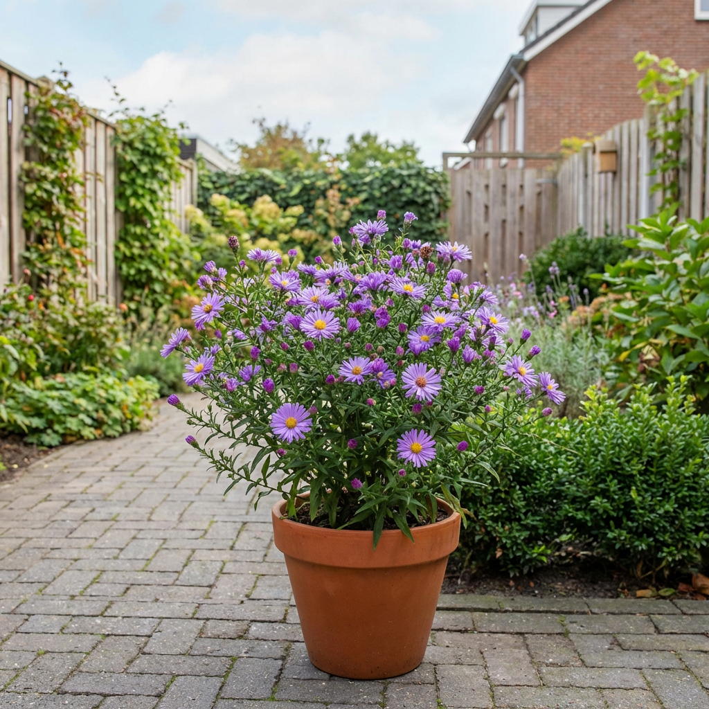 Herfstaster (Aster (D) 'Lady in Blue') - Tuinplanten