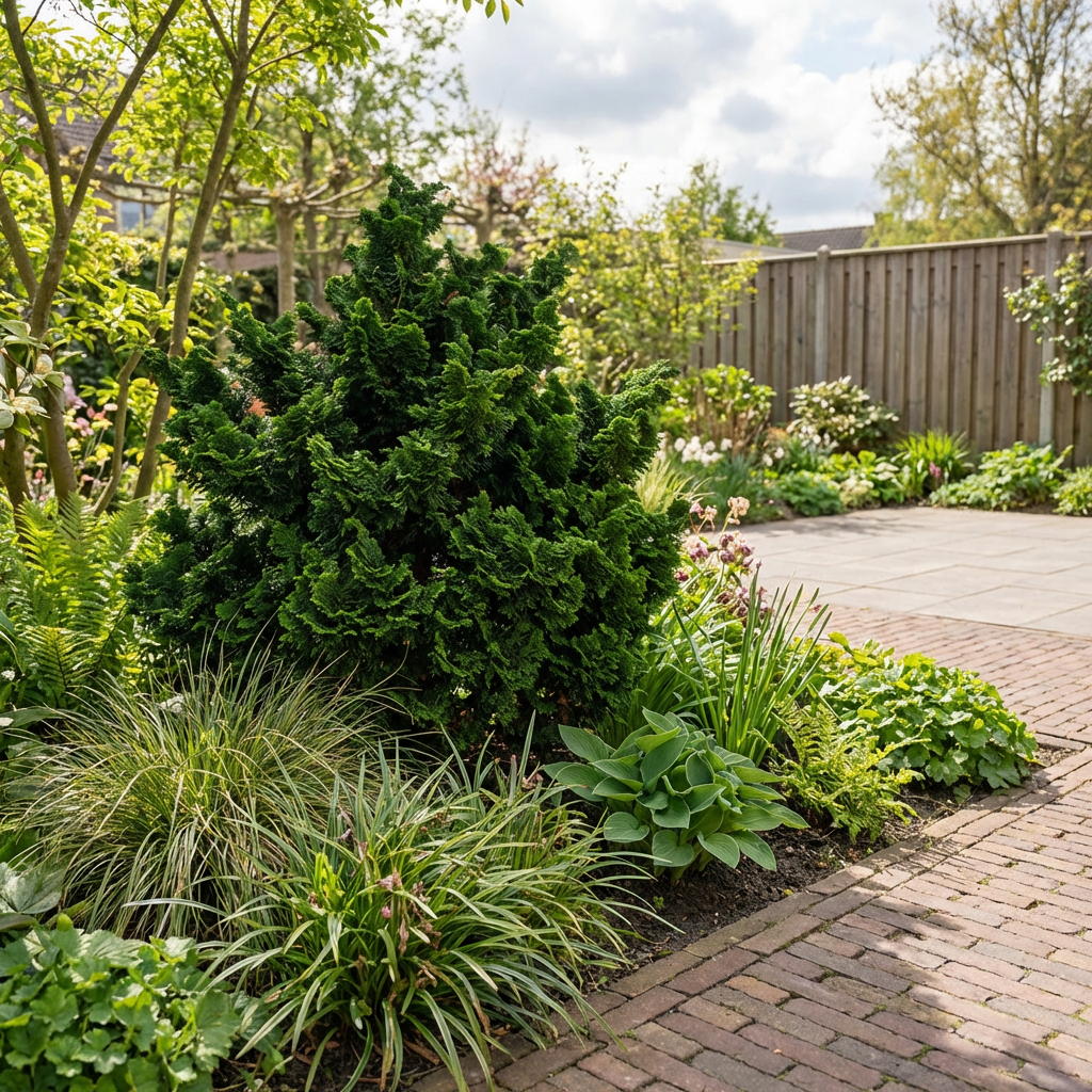 Dwergcypres (Chamaecyparis obt. ‘Nana Gracilis’) - Coniferen