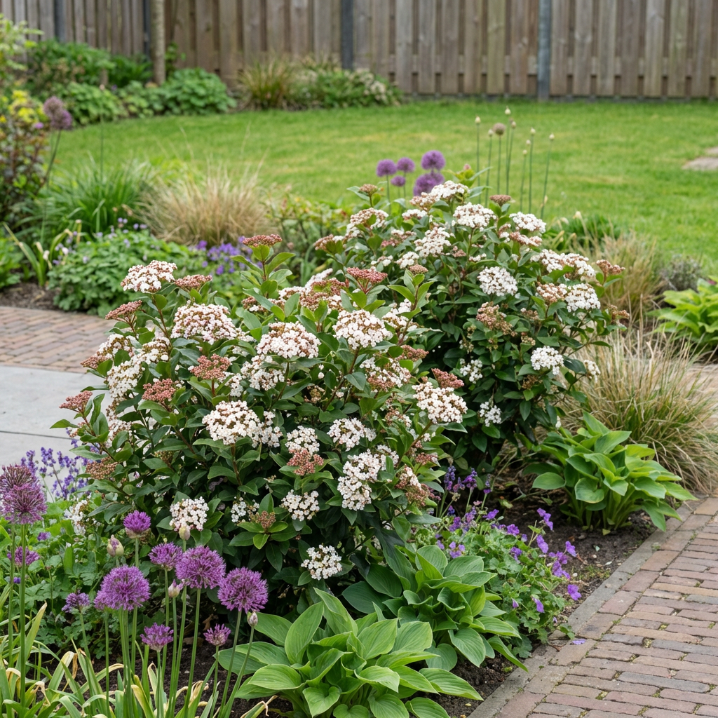Sneeuwbal (Viburnum tinus Lisarose ) - Viburnum