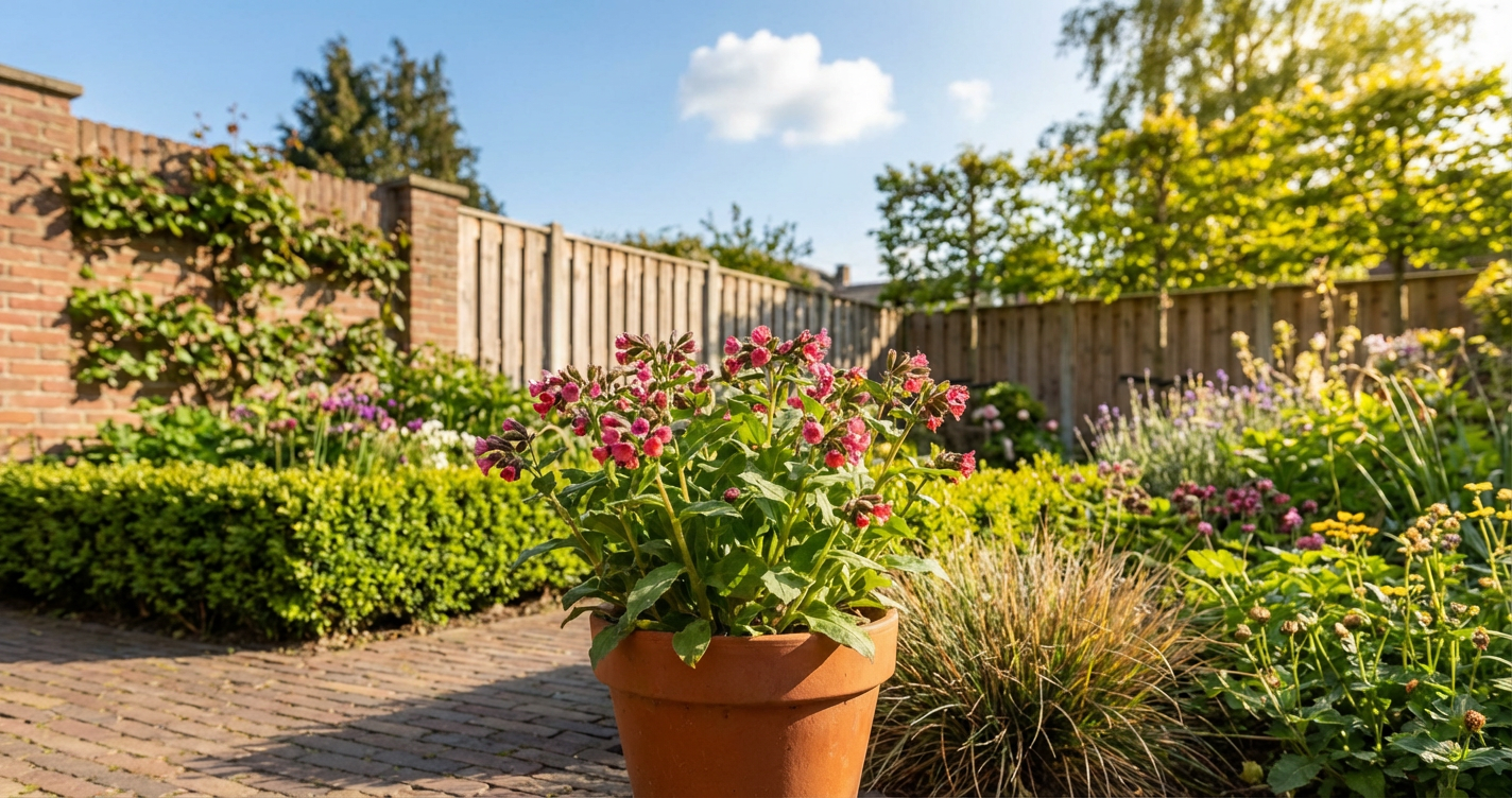 Longkruid (Pulmonaria rubra 'Redstart') - Tuinplanten