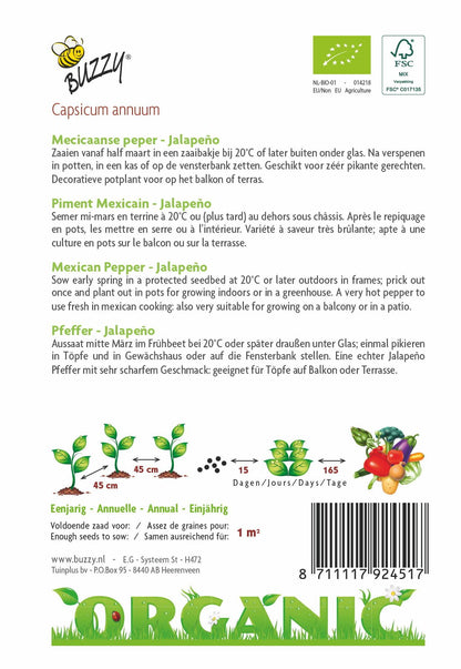 Peper Jalapeno (BIO) - Zaden